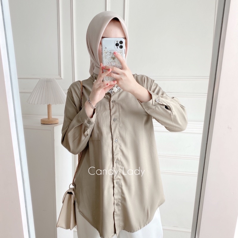 Shakila Kemeja Basic / Daily Blouse Polos / Kemeja polos shakila