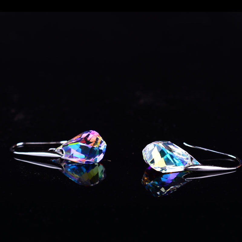 Shiny Drop Earrings Perhiasan Perhiasan Anting Tetes Kristal