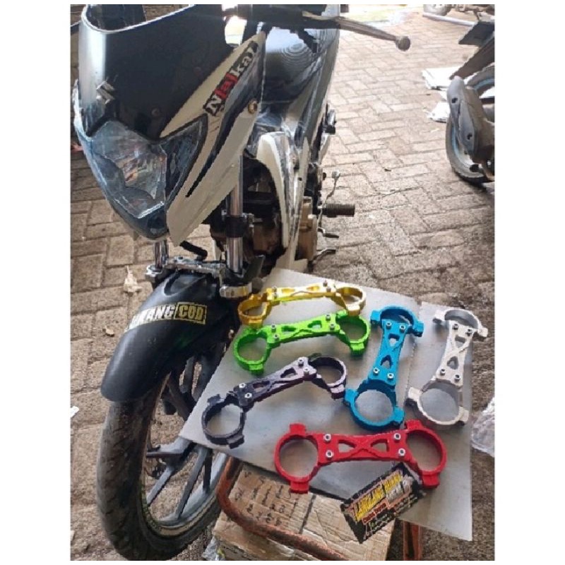 Borgol shock depan cb gl mp tiger ninja full almunium stabilizer shock skok depan gp mp tiger ninja satria fu full almunium warna lengkap