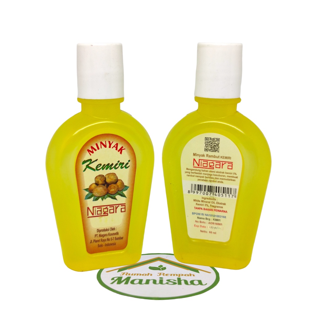 Minyak Rambut Kemiri NIAGARA KUNING 60ml