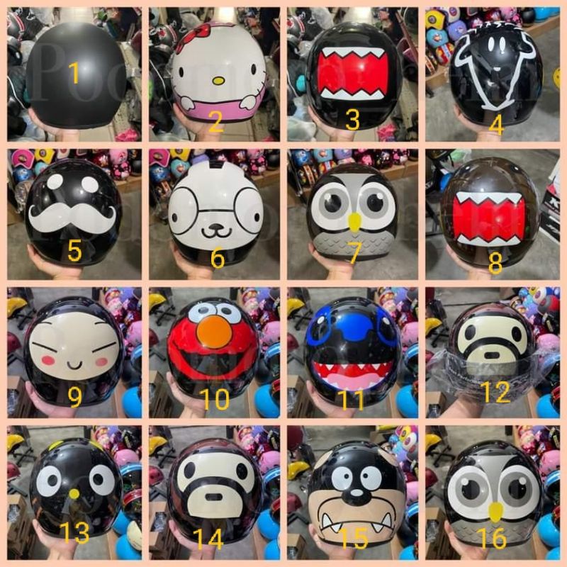 TERMURAH HELM XYZ POLOS DAN KARAKTER LUCU HELM REMAJA DEWASA WANITA