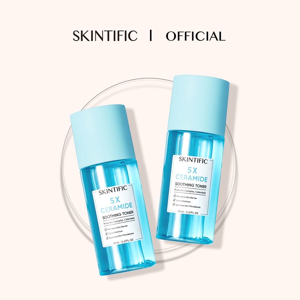 2 pcs SKINTIFIC 5X Ceramide Soothing Toner 80ml