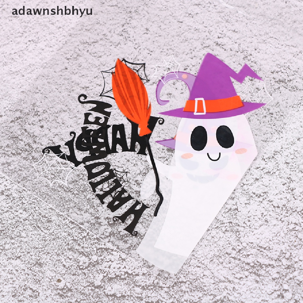 Adawnshbhyu 100 Pcs Halloween Ghost Candy Bag Decor Trick Or Treat Tas Hadiah Perlengkapan Pesta ID