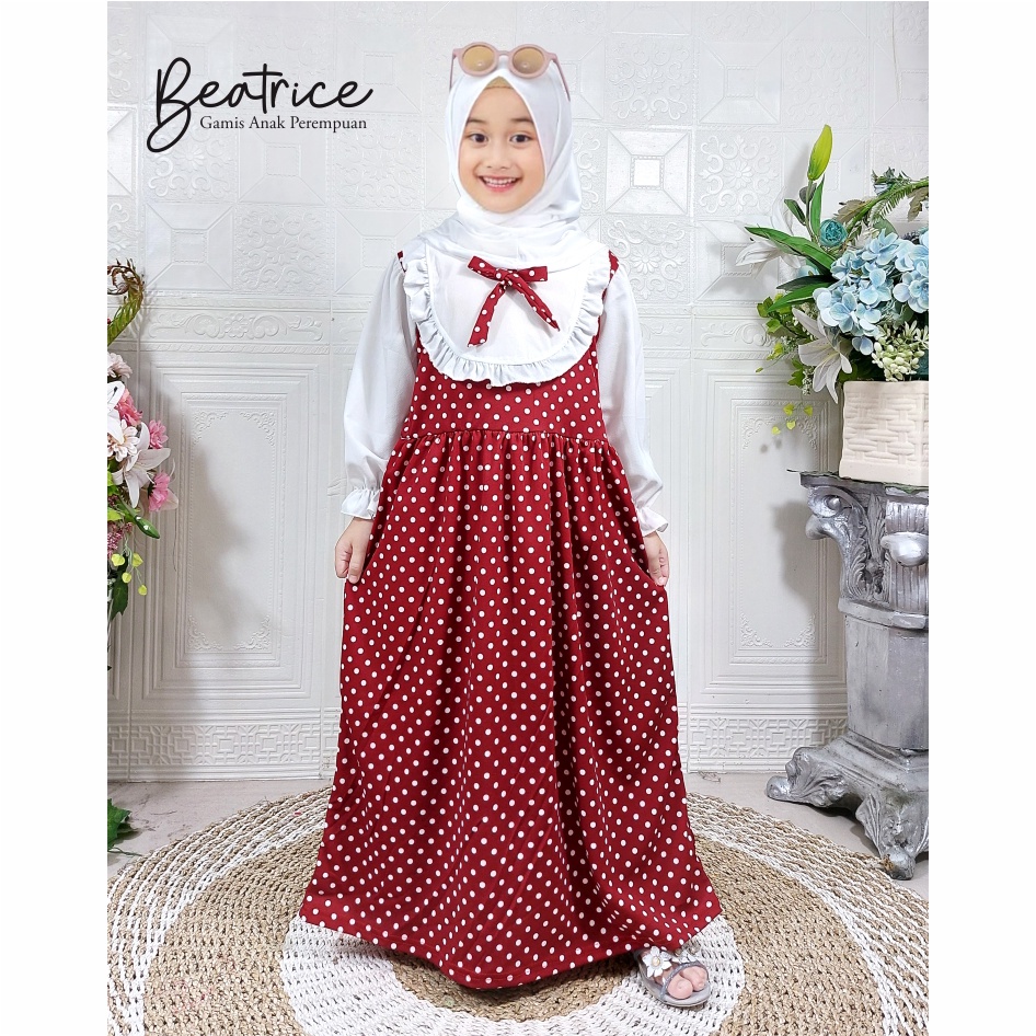 Gamis Anak Beatrice Polkadot CKids