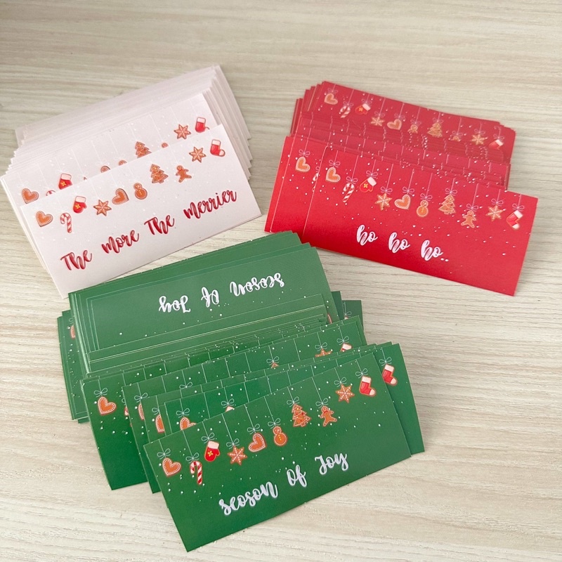

(BAHAN FLORIST) Sticker Natal/10pcs / stiker kotak kue / stiker box / stiker label