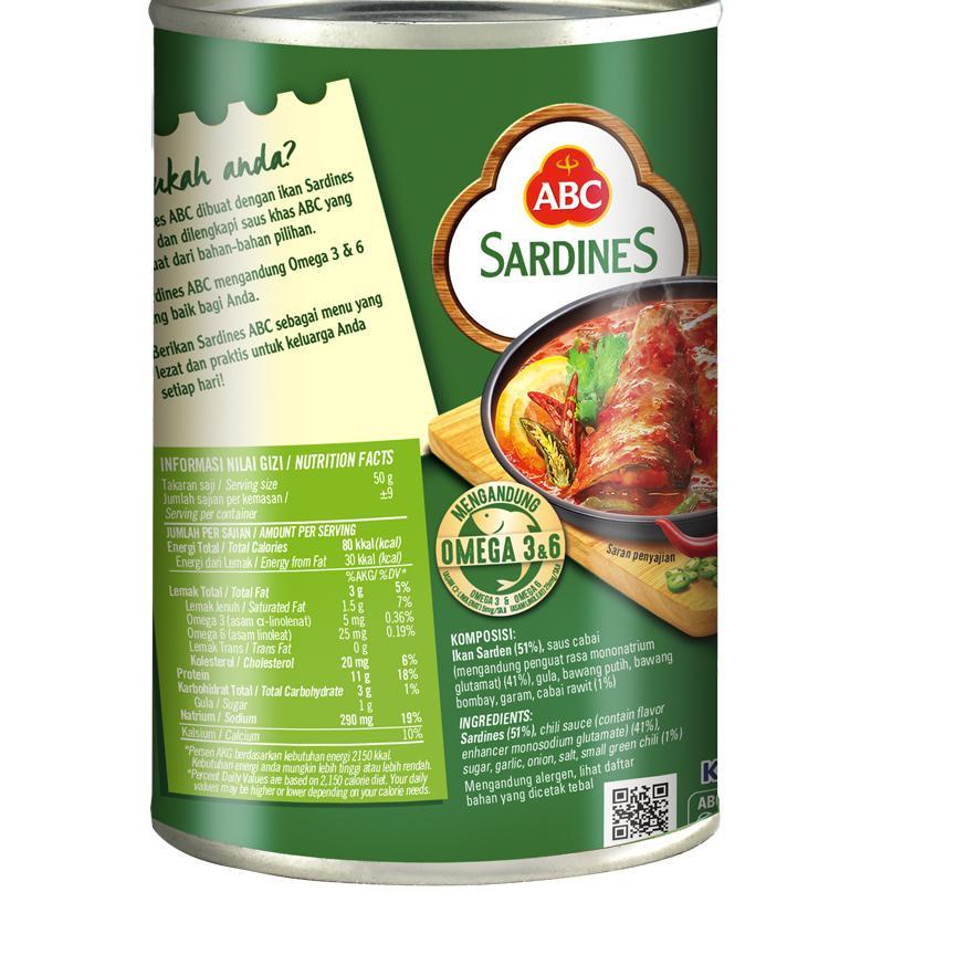

오빠 ABC Sarden Saus Extra Pedas 425 g - Multi Pack 3 pcs New