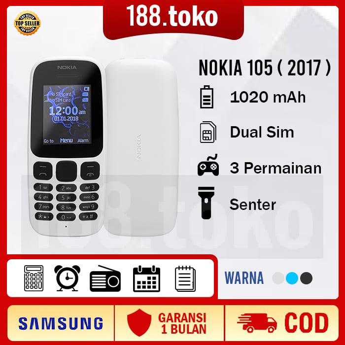 NEW HP NOKIA 105  2017 DUAL SIM