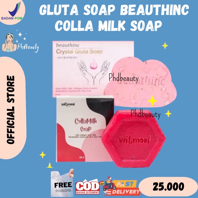 witmooi colla milk soap Beauthinc Crystal Gluta Soap Bar Sabun Viral