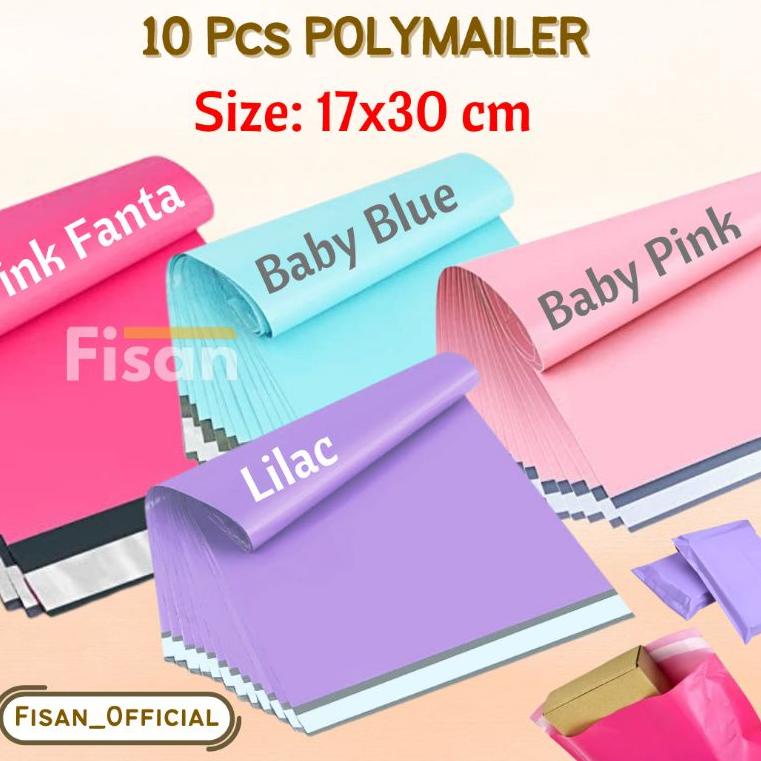 

ダ 10 Pcs Polymailer Baby Pink Fanta Lilac Warna / Kantong Plastik Packing Polymailer Warna Pink 17x30 ㅮ