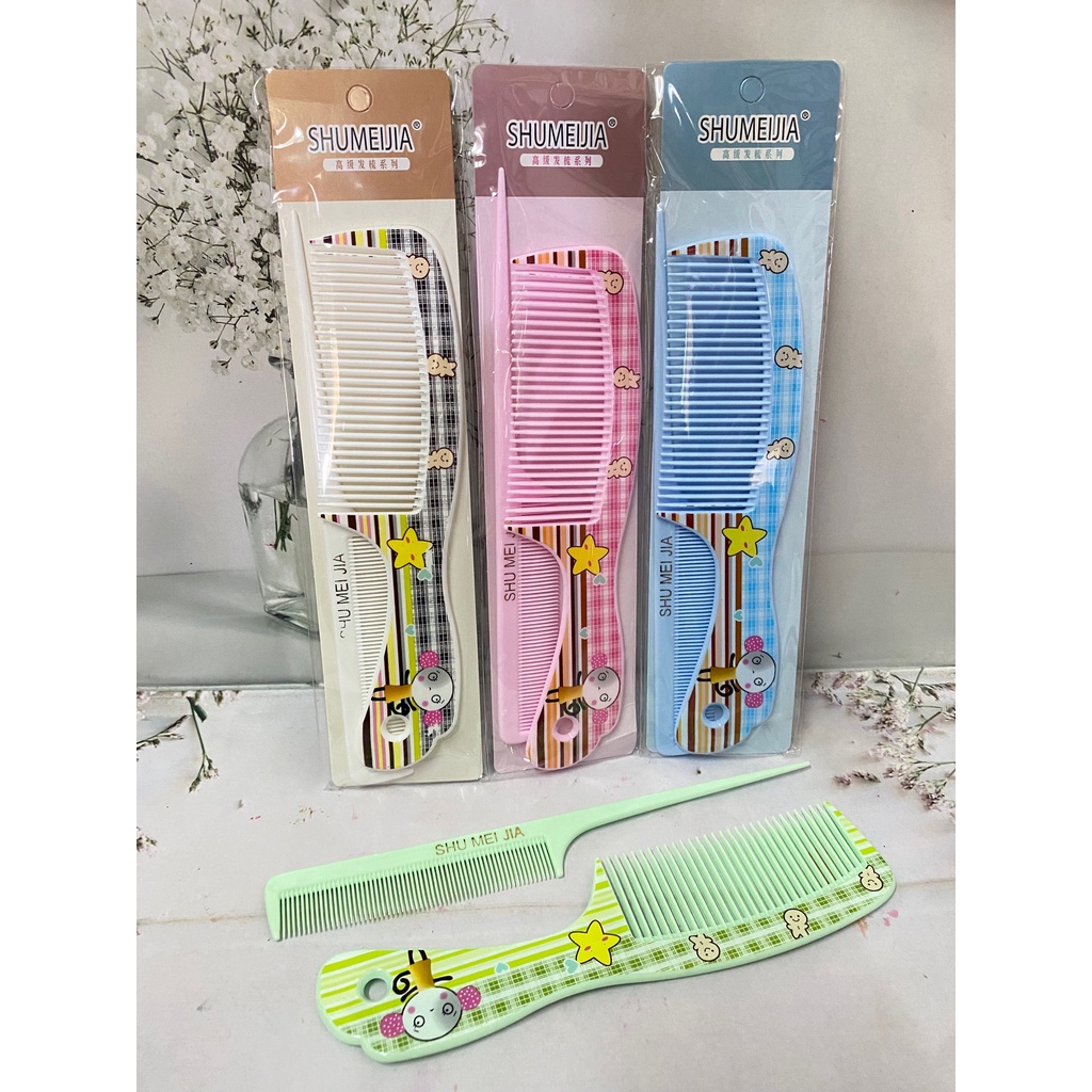 [ 1 SET ] SISIR RAMBUT ISI 2 MOTIF KARAKTER SHUMEIJIA