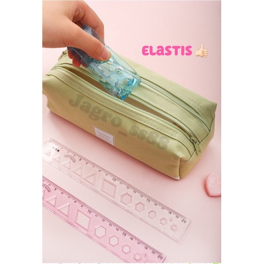 penggaris busur persegi segitiga panjang set 4in1 anti patah