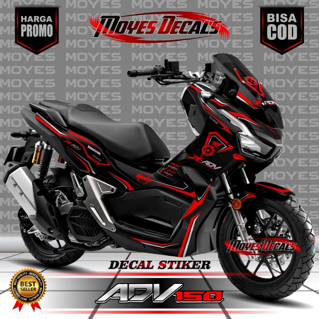 BISA COD Decal Stiker Adv 150 Full Body Motif Terbaru Warna Merah