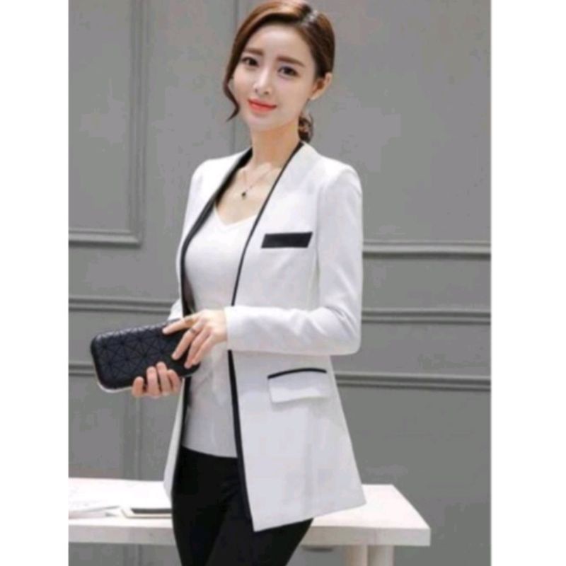 Jas Blazer Wanita Putih/Blazer Wanita/Jas Wanita