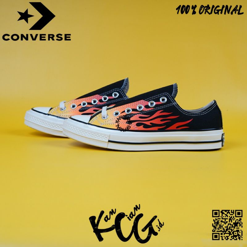Converse Chuck Taylor 70S Low Flame Black Red''