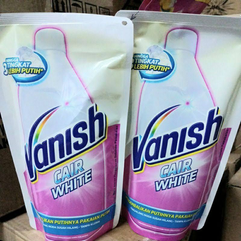 vanis white cair refill 750 ml - penghilang noda pakaian