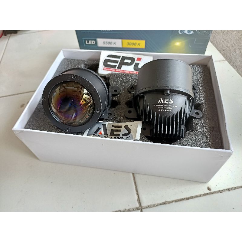 Foglamp Biled AES Q3 Hi loo 45 Watt lampu kabut LED Foglamp fog lamp universal original 3 warna toyota honda