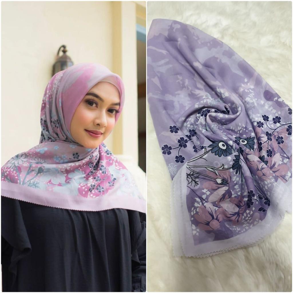 Jual Jilbab Motif Kayla Scarf Voal Segi Empat Kayla Scarf Premium