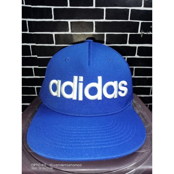 Topi snapback adidas biru second