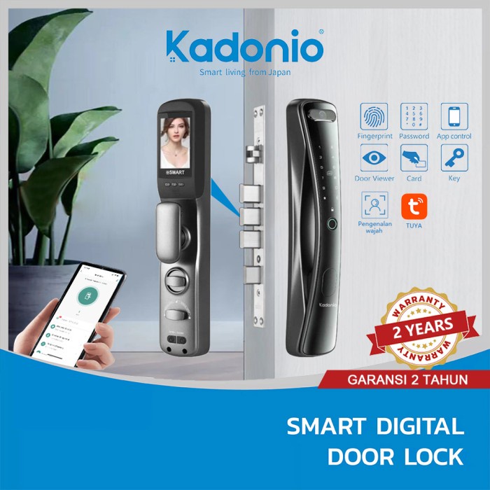Kadonio Smart Door automatic kunci digital dengan Kamera viewer