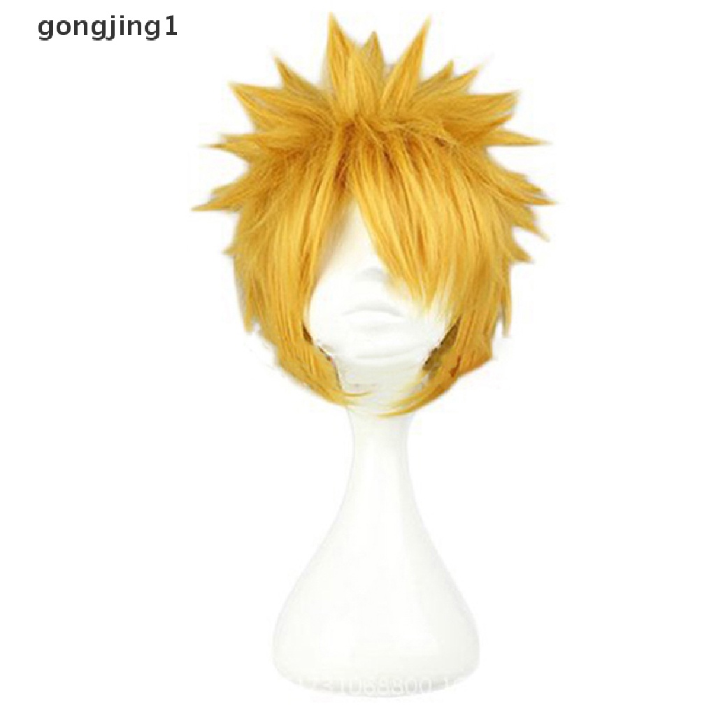 Ggg 30cm/11.8&quot; Karakter Anime Uzumaki Naruto Rambut Kuning Sintetis Kostum Cosplay ID