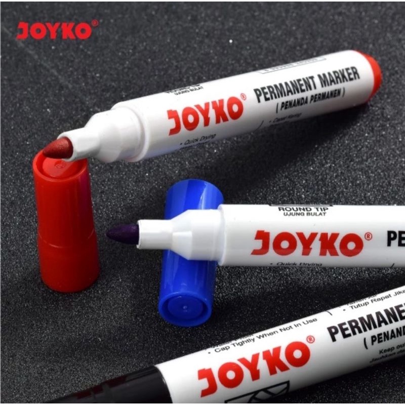 

Joyko Permanent Marker Spidol Permanent Round Tip - Blue