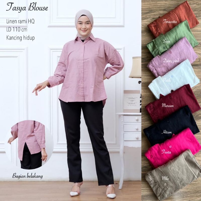 Blouse Rami OVERSIZE Belah Belakang -TASYA BLOUSE //JF576