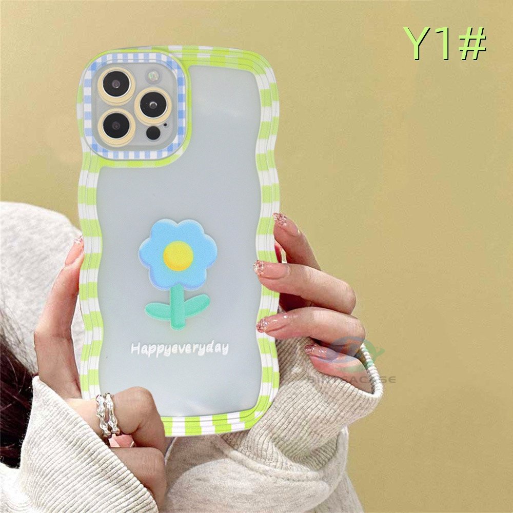 Redmi Note 11S 11 Pro Redmi 10C 10A 9C 9T 9A Note10 5G Note 10S Note9 Note8 Poco X3 Pro NFC Bunga Tepi Melengkung TPU Phone Case Binteacase