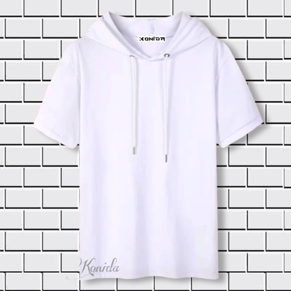 Baju Kaos Hoodie Pria Lengan Pendek Koas Kupluk Jaket Hoodie