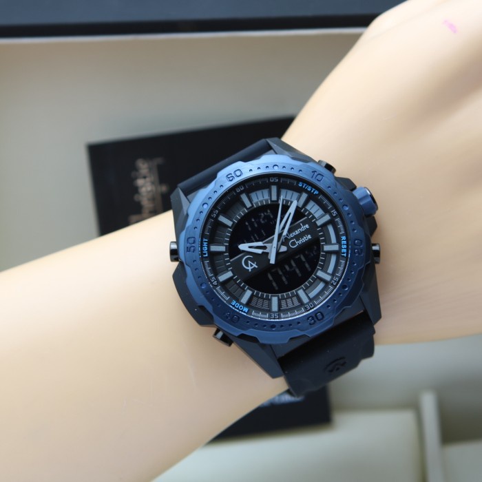 ALEXANDRE CHRISTIE AC 9370 BLACK BLUE DOUBLE TIME PRIA. ORIGINAL