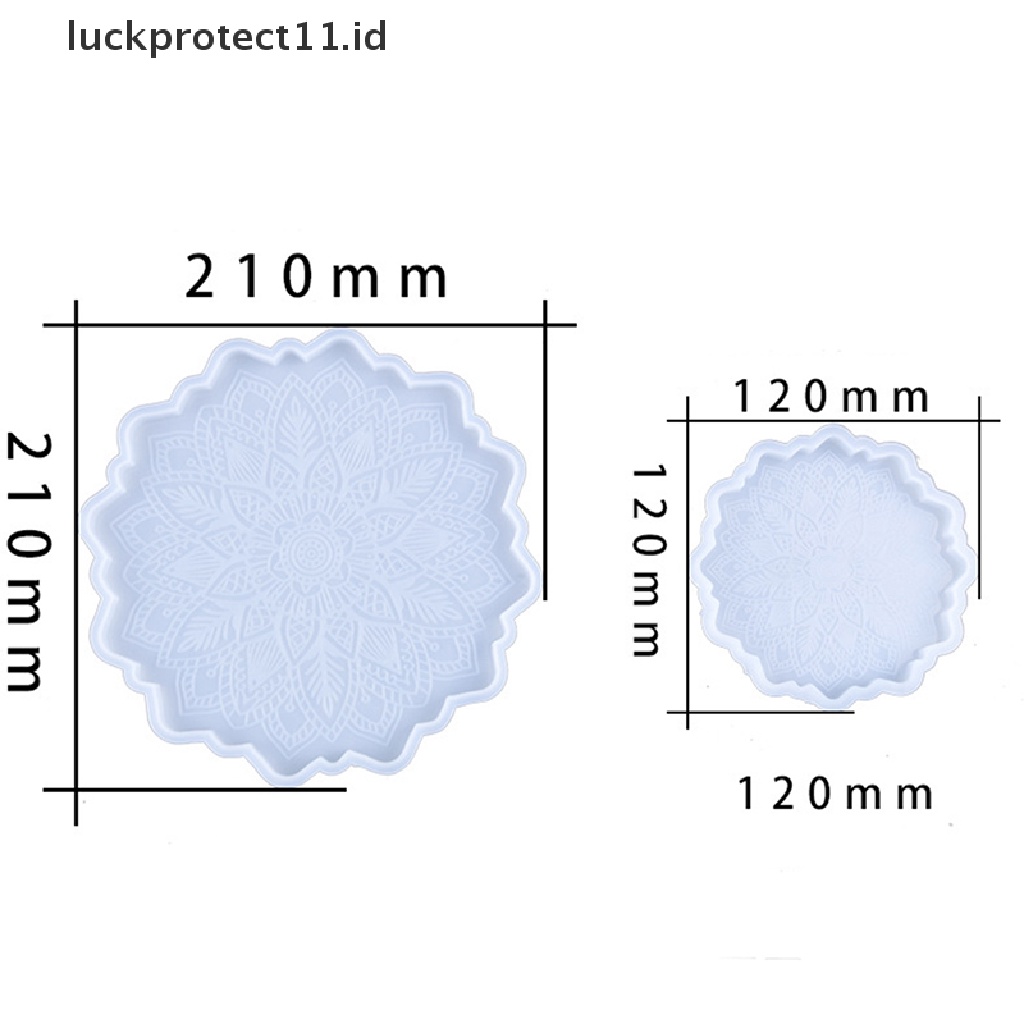 /Fashion Hot//// Mandala Tray Cetakan Untuk Resin Shiny Coaster Silicone Mold Untuk Epoxy Resin.