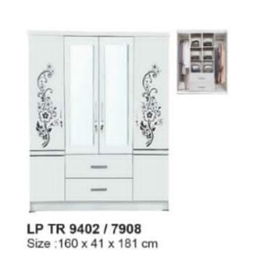 Lemari Pakaian - Lemari Baju kaca - Lemari Pakaian LP TR 9402 - MEDAN