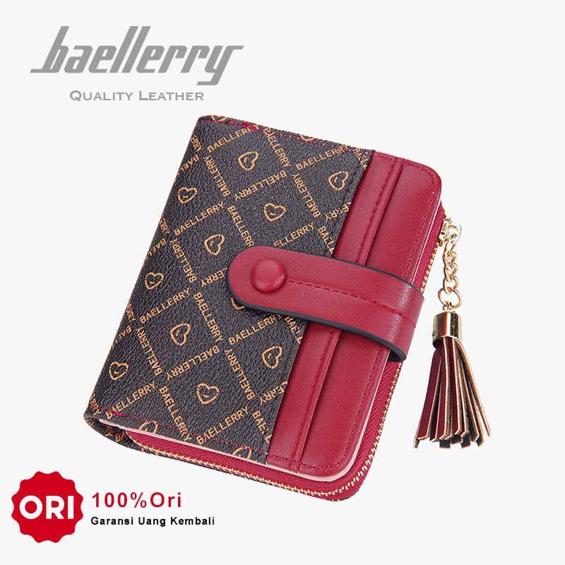 BAELLERRY N1860 Dompet Wanita Kecil Dompet Lipat Bahan Kulit PU Leather Premium WATCHKITE WKOS