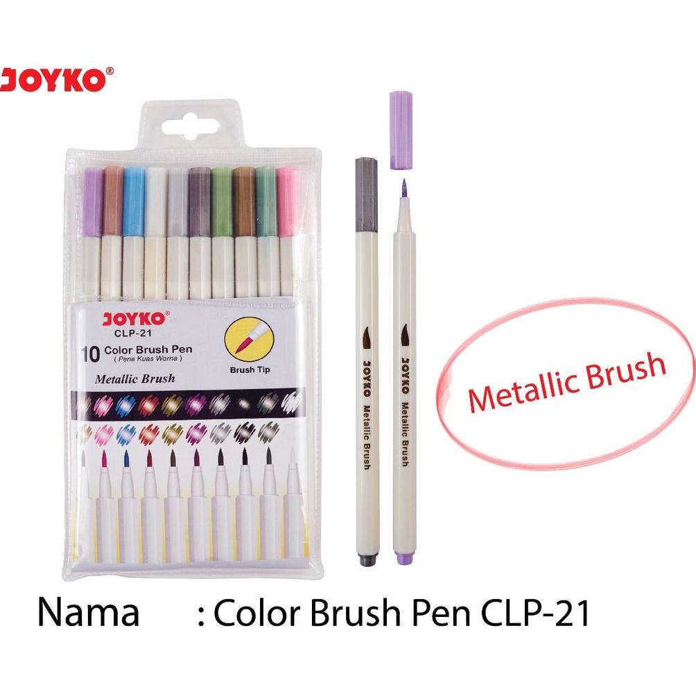

JOYKO METALLIC BRUSH PEN 10CLR CLP-21 TERLARISS...,,,,,