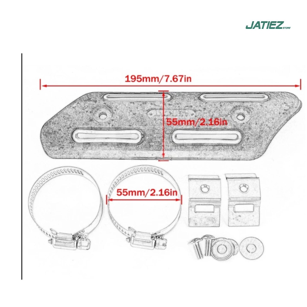 Pelindung Knalpot 4tak KTM CRF KLX YZ-Cover Knalpot trail 4 Tak