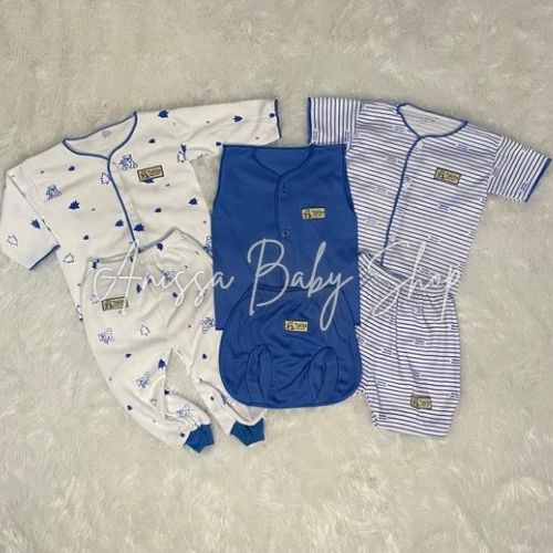 20 Pcs Paket Lengkap Hemat Kelahiran Baju Bayi Baru Lahir Premium Motif Printing