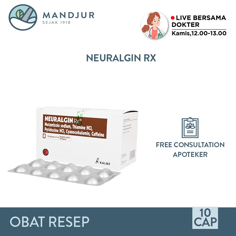 Neuralgin Rx 10 Kaplet – Neuralgin Rx 100 kaplet – IPYGMC