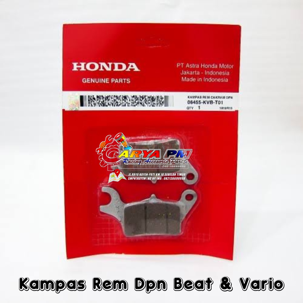 Kampas Rem Depan Honda Beat, Vario & Scoopy Original Ahm