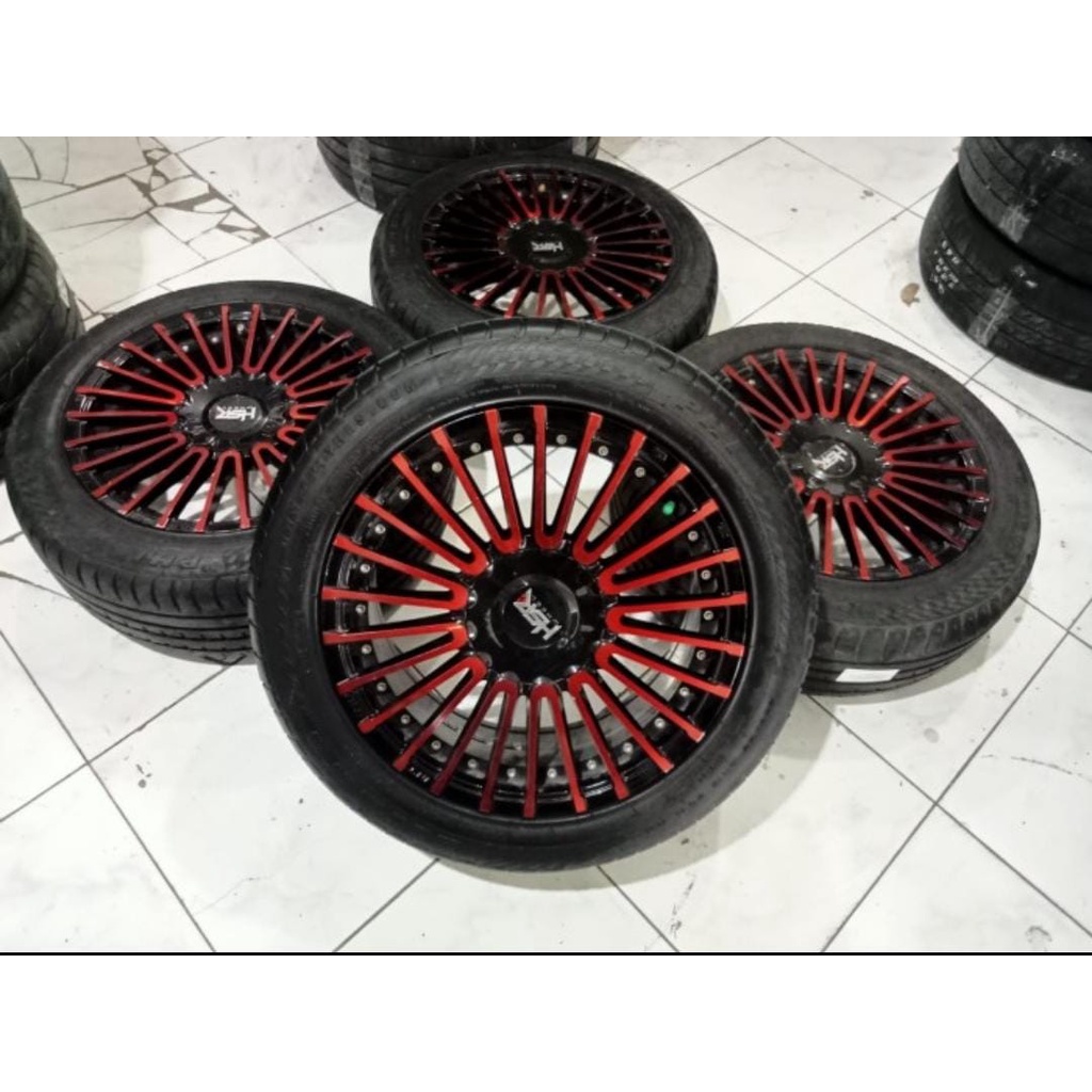 Velg Mobil Murah Ring 16 HSR AMARASI Plus Ban cocok buat Velg Racing Mobil Avanza Livinna New Baleno