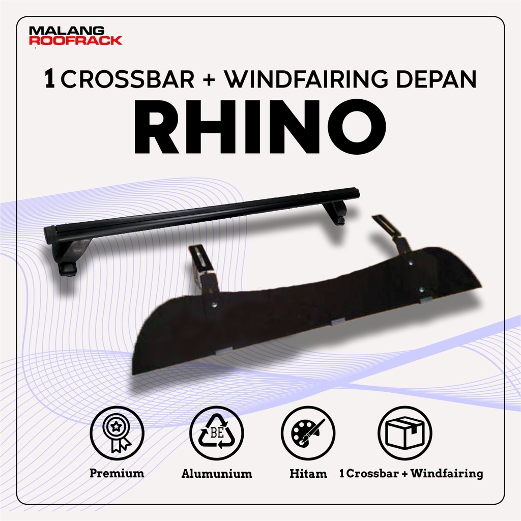 1 crossbar rhino dan windfairing buat depan
