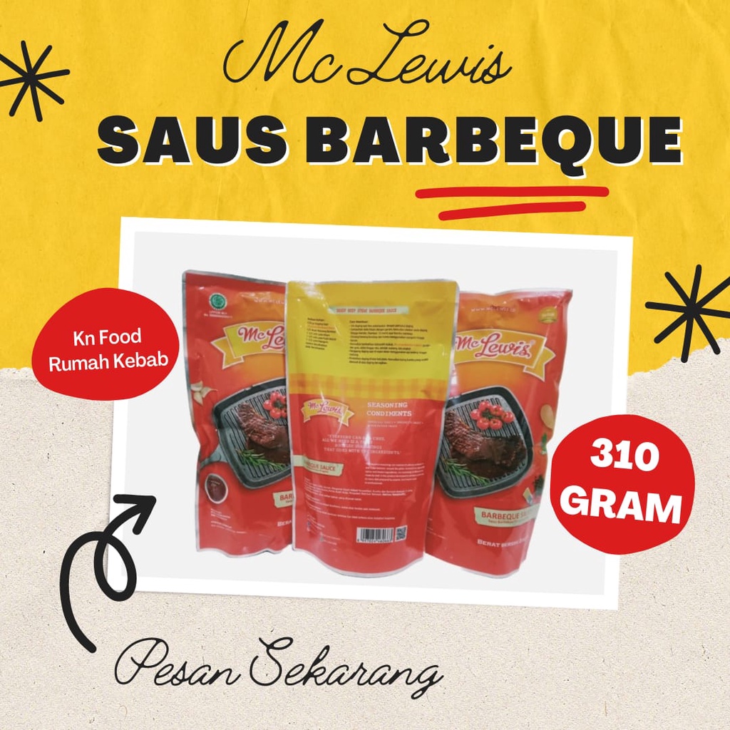 

Mc Lewis Barbeque Sauce 310 gram Saus BBQ Barbeque 310 grm Mc Lewis