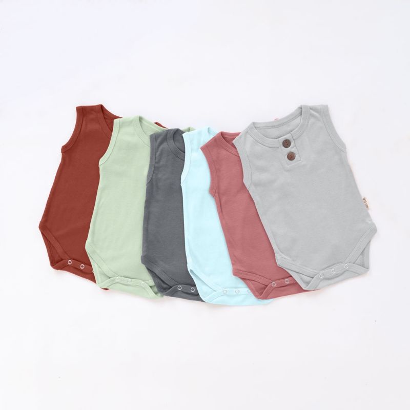 NICE KIDS - SLEEVELESS BODYSUIT KANCING - BODYSUIT BAYI - JUMPER ANAK - ROMPER BAYI