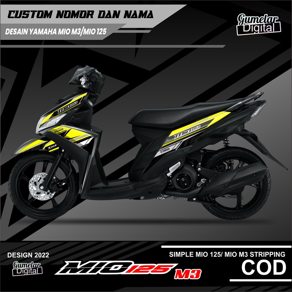 STIKER STRIPING MIO M3 MIO 125 - DECAL STRIPING VARIASI MOTOR 02