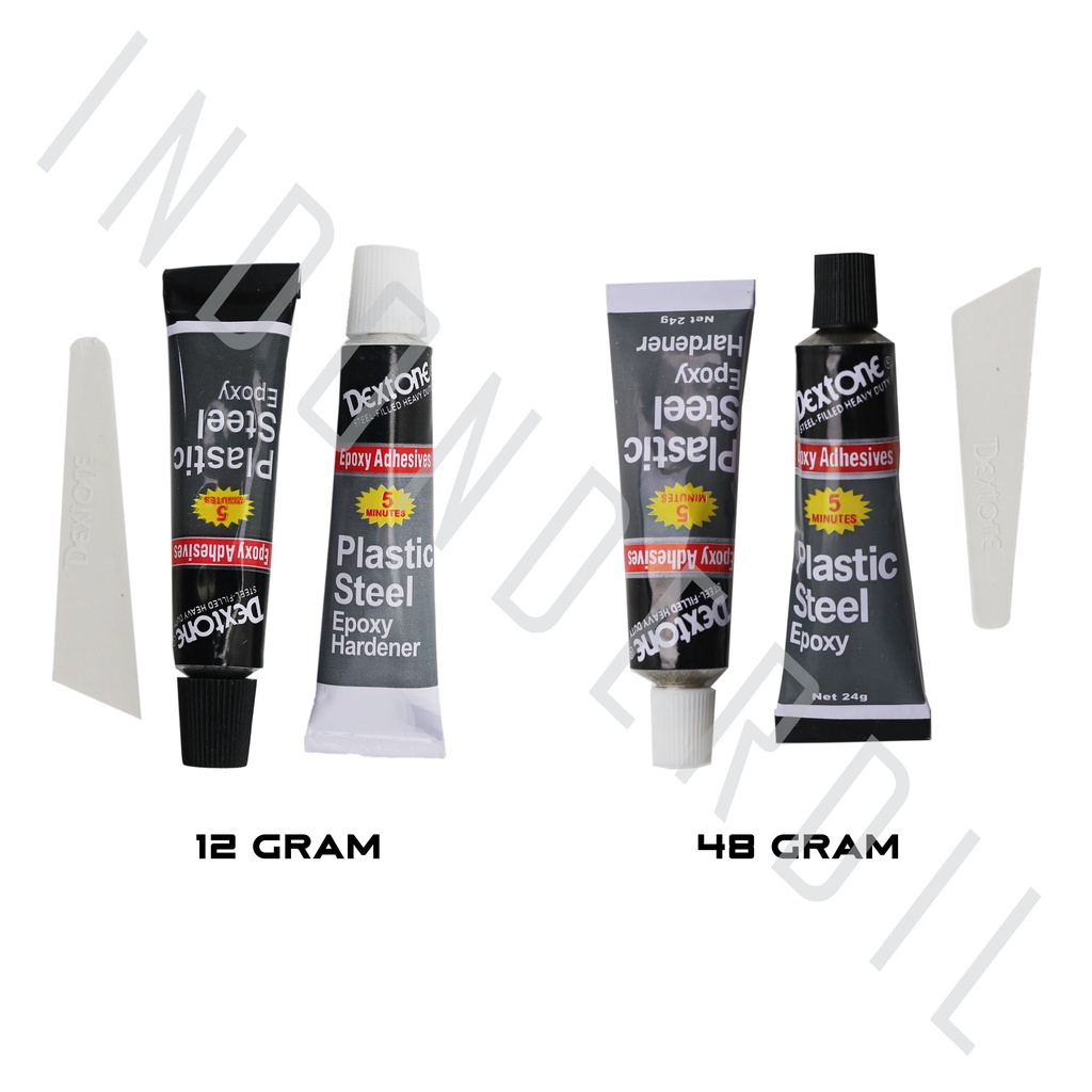 Lem Dextone Epoxy Adhesive 5 Menit Besi Keramik Kayu Kaca Aluminium Baja Perekat Kuat Heavy Duty High Strength 12 48 Gram gr