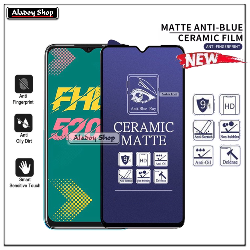 PAKET 3IN1 Anti Gores Blue Matte Anti Glare Infinix Hot 11 + Tempered Glass Camera dan Skin Carbon