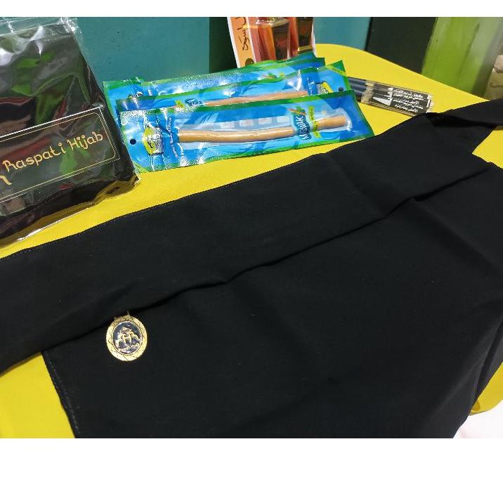 【MEGA SALE】 Diskon niqab  cadar poni bandul silky jetblack ori sifon arab ORI RASPATI HIJAB free sti
