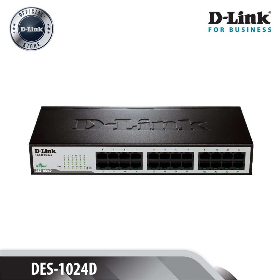 D-Link DES-1024D 24-port 10/100 Unmanaged Switch Besi Fast Ethernet