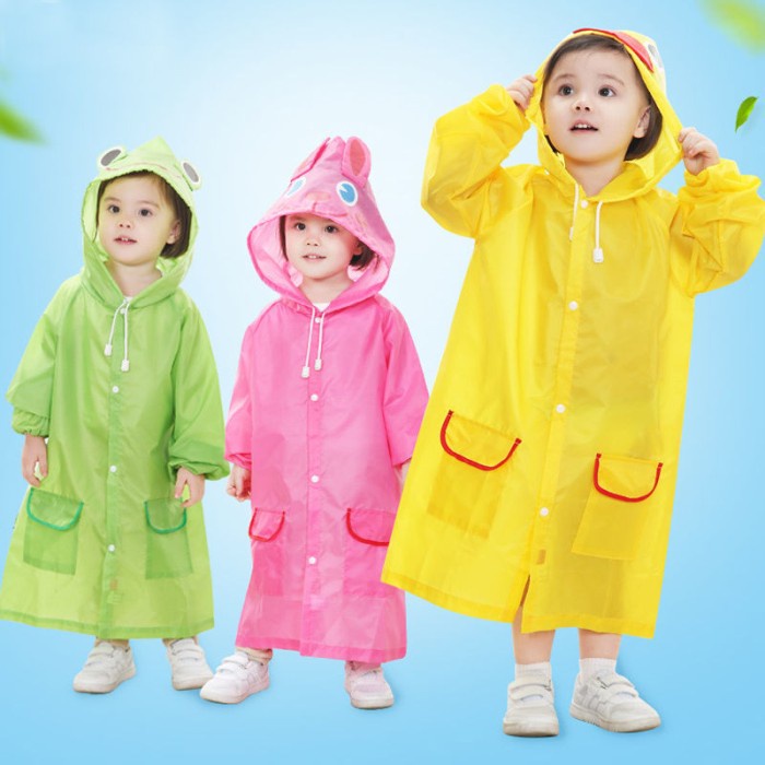 Jas Hujan Anak Laki Laki Perempuan TK SD Karakter Raincoat Jubah Hujan