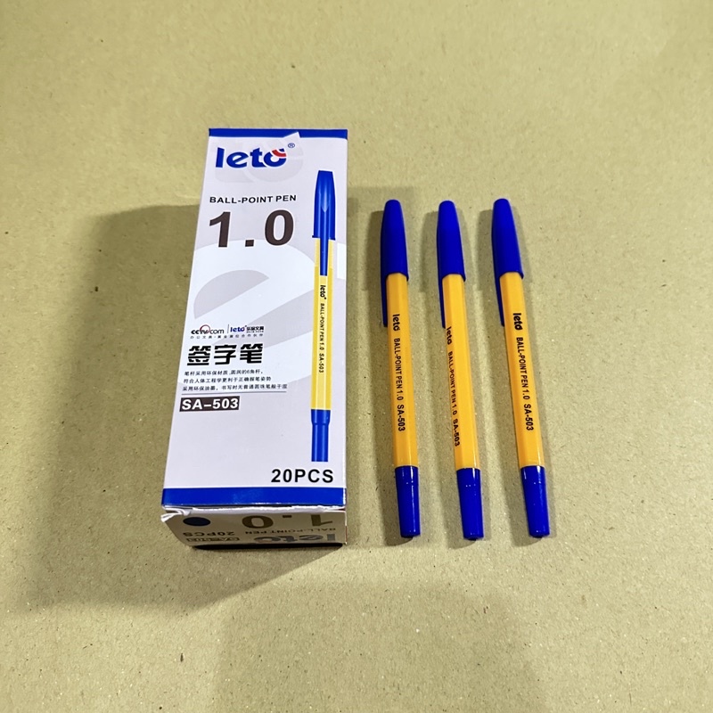 

Pulpen Leto Biru 1.0mm isi 20 pcs