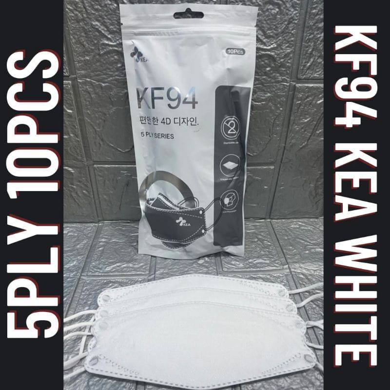 MASKER KEA KF94 BLACK & WHITE ISI 10