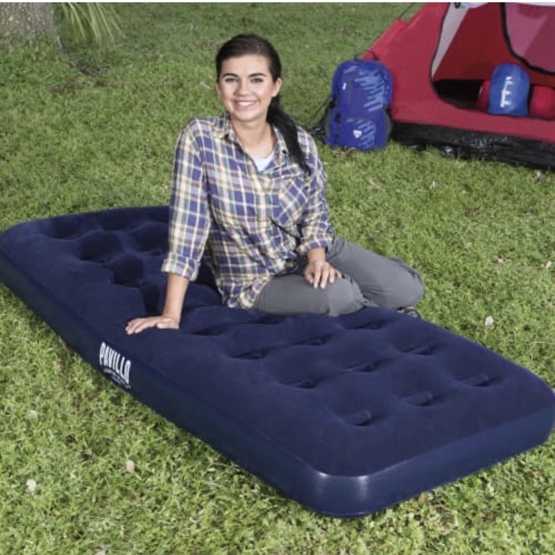 POMPA &amp; KASUR ANGIN 185X76X22 cm BESTWAY COMFORT QUEST SINGLE /ACE AIR BED SINGLE GREEN